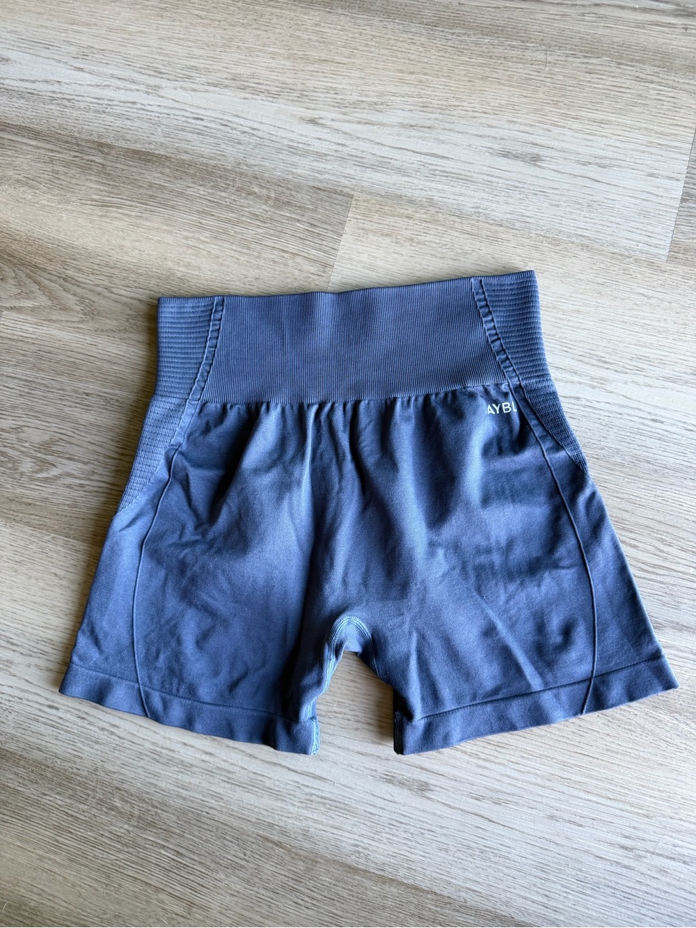 AYBL High-Waist Women's Shorts in Slate Blue